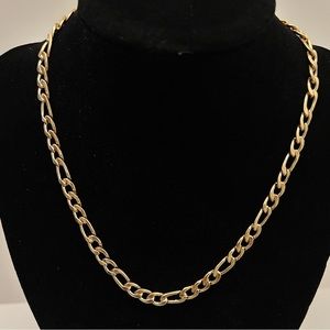 Gold plated chain link necklace 16”
